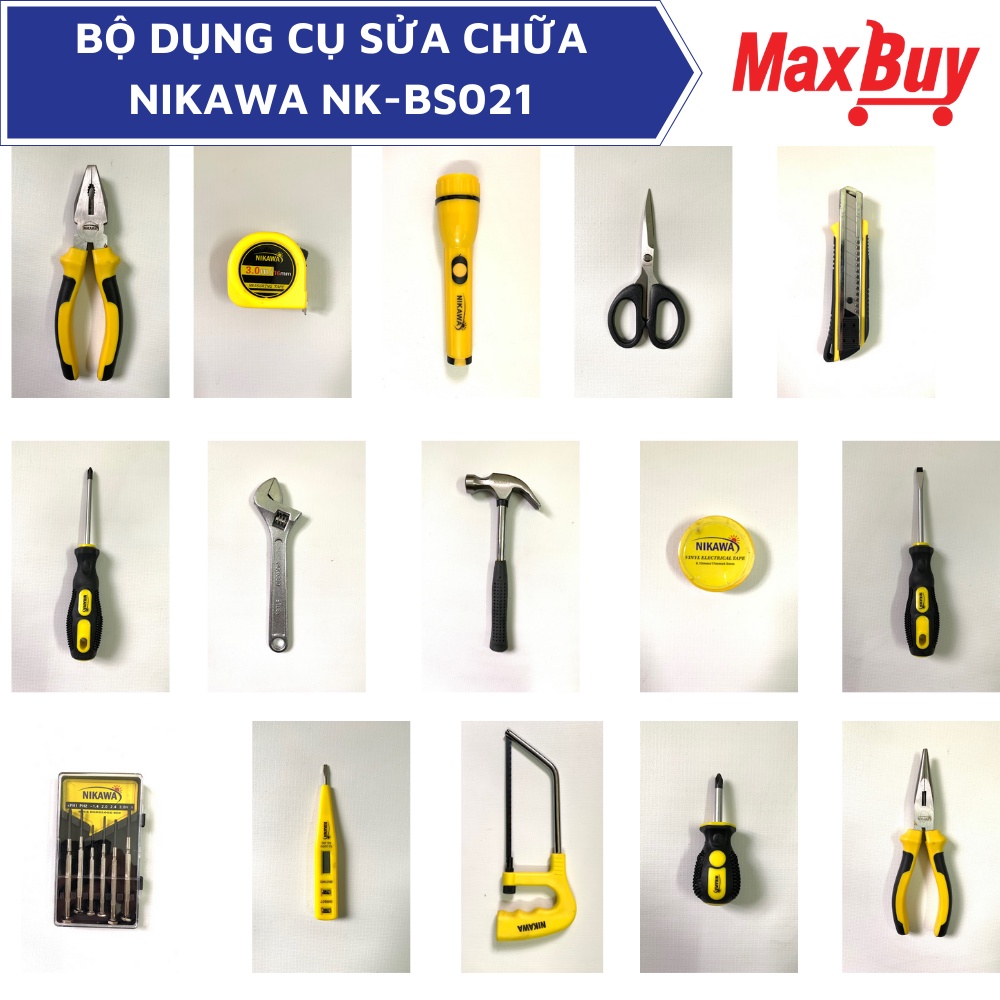 Bộ dụng cụ sửa chữa đa năng 21 Món Nikawa NK-BS021, bộ đồ nghề