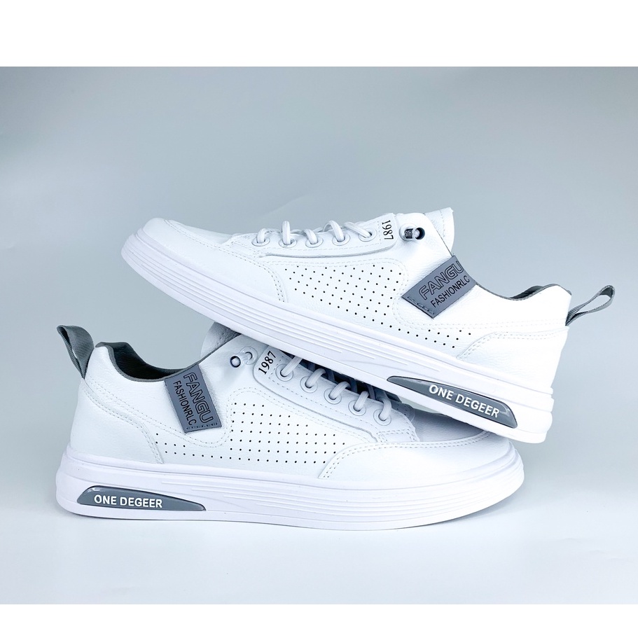 Giày sneakers thể thao nam chất liệu da cao cấp One Degeer, phong cách năng động, đế cao su đúc êm ái