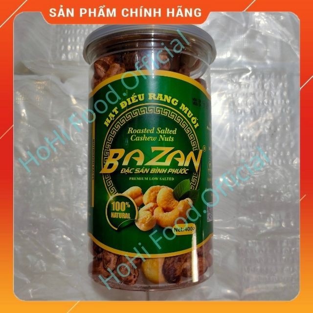 Hạt Điều Rang Muối [ Loại Lọ Cao Cao Cấp] BaZan 400gr