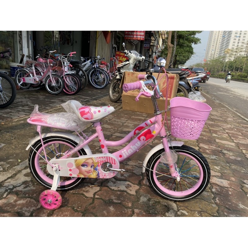 {Giá sỉ} Xe đạp trẻ em heo Pepa công chúa dễ thương size 12,14,16,18