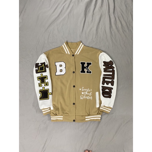Varisty Jacket Bomber chữ BK - Bomber Nỉ In chữ unisex