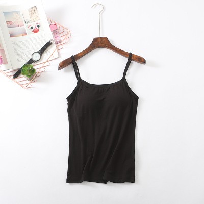 Áo hai dây có đệm ngực chất cotton lạnh co giãn 4 chiều