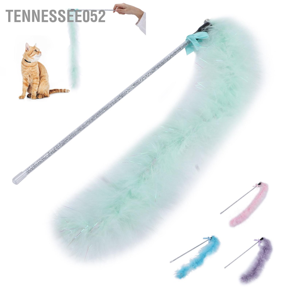 Tennessee052 Mèo Teaser Toy Fairy Princess Shiny Tua Wands với chuông cho mèo trong nhà con chơi bài tập đuổi theo