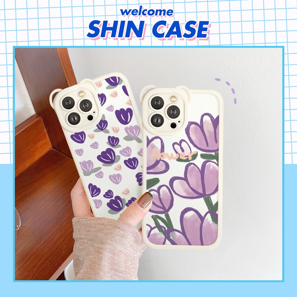 Ốp lưng iphone camera gấu Tulip Tím 6/6plus/6s/6splus/7/7plus/8/8plus/x/xs/11/12/13/14/pro/max/promax/plus/shin/case