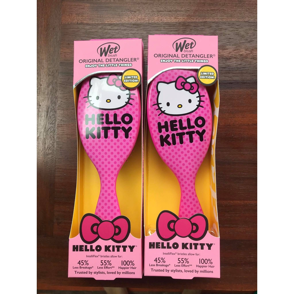 Lược gỡ rối Wet Brush Original Detangler Hello Kitty (có hộp đi kèm)