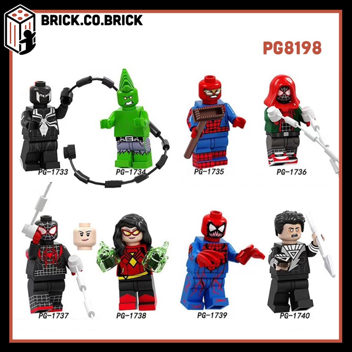 Đồ Chơi Siêu Anh Hùng Mô Hình Lắp Ráp Minifigure Space Knight Venom Punk Hulk Spider Man Shazam PG8198