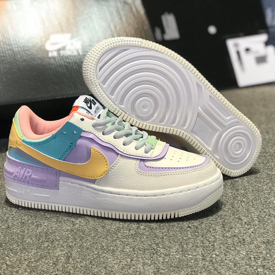 Giày Nike Air Force 1 Shadow Pale Ivory Women - CI0919-101 (White/ Multi) [Chính Hãng - FullBox - Hình Ảnh Thực]