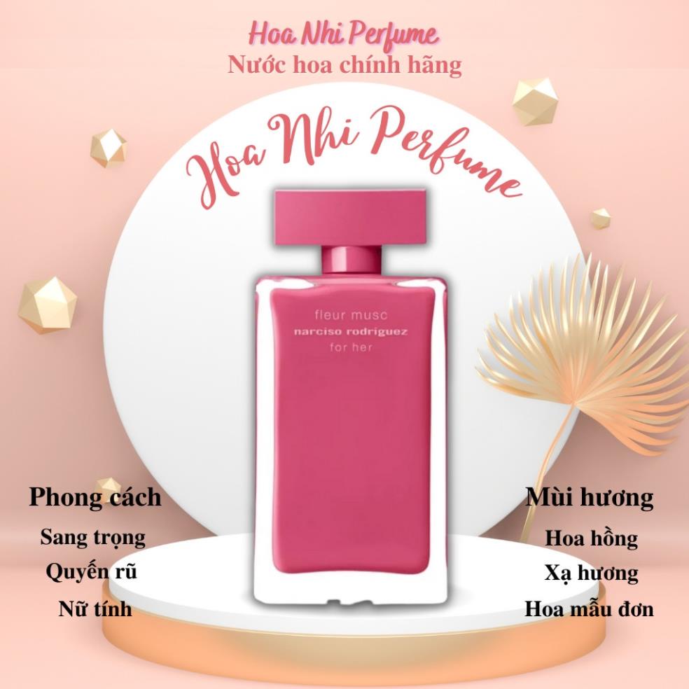Mẫu thử 10ml Narciso Fleur Musc EDP - Nar hồng đậm | Nước hoa nữ .