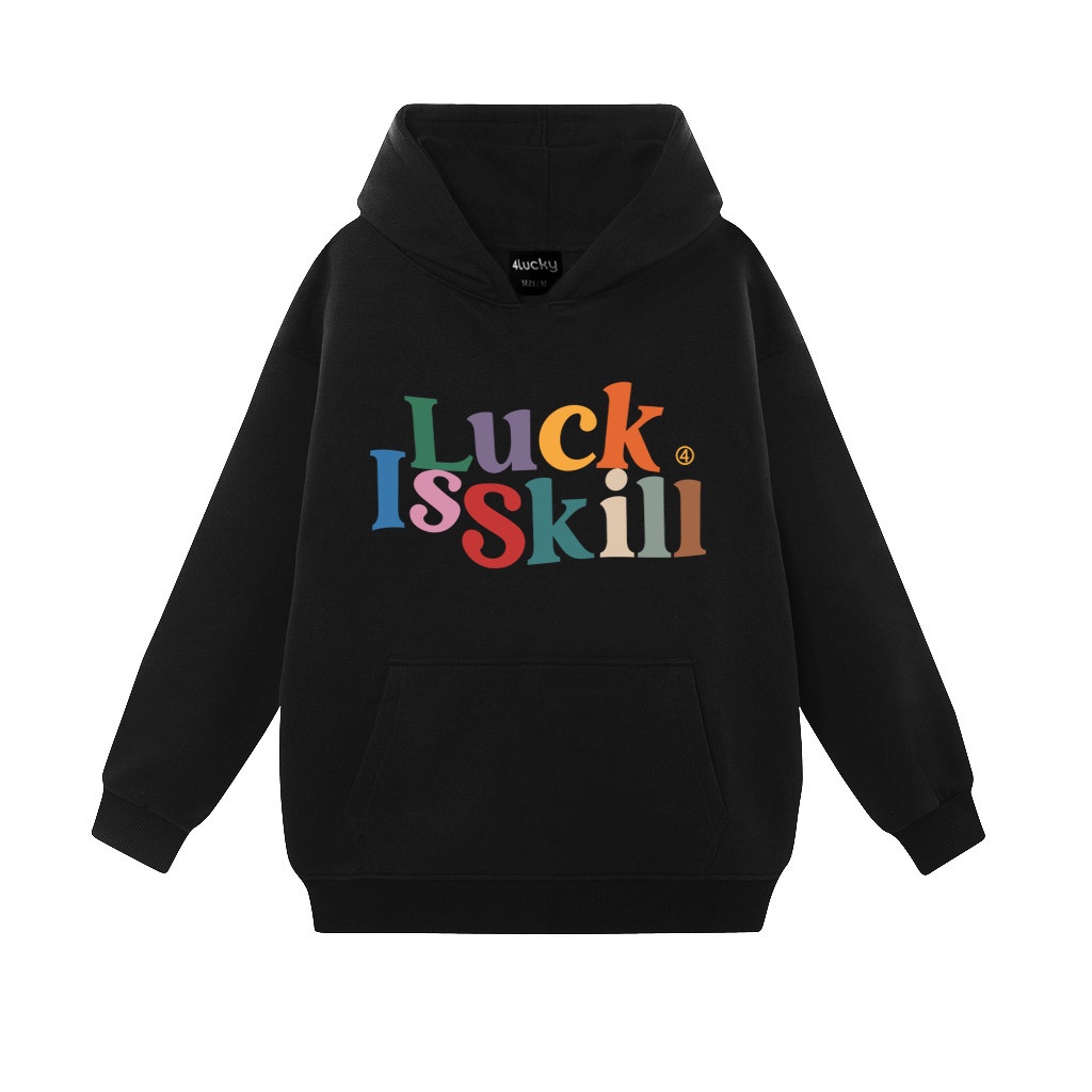 Áo hoodie unisex nam nữ 4lucky - 6110 chất nỉ cotton dày dặn, ấm áp