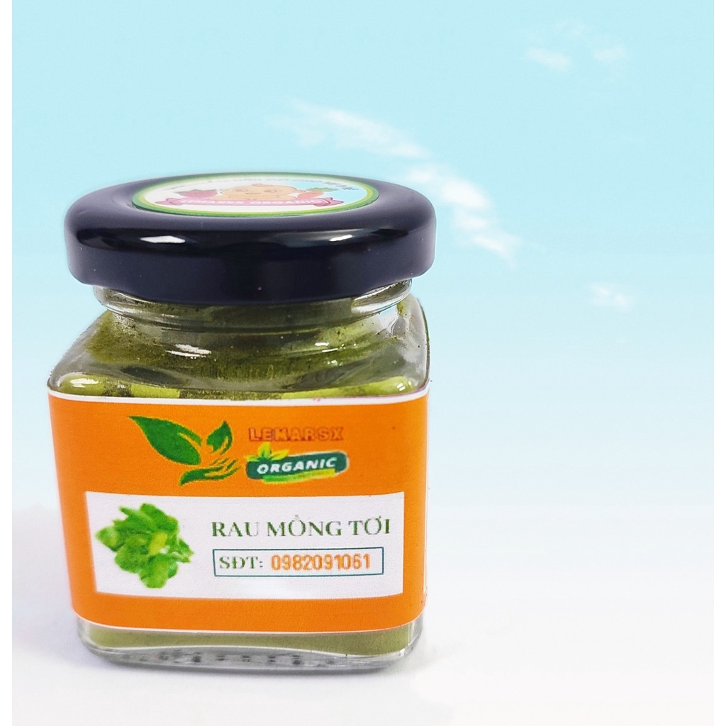 Bột Rau Mồng Tơi Hữu Cơ Sấy Lạnh 90gram Cho Bé Ăn Dặm