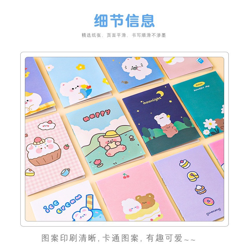 Sổ tay mini ghi chú nhiều mẫu bìa xinh xắn độc đáo dánh cho học sinh, sinh viên