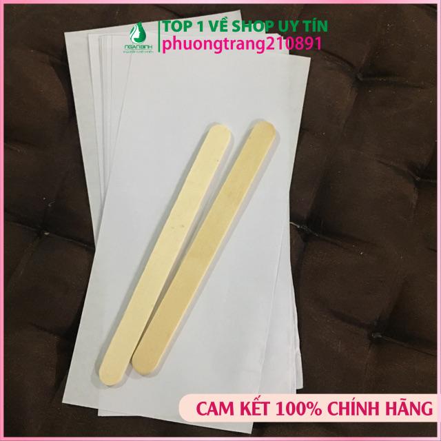 Set 10 giấy wax lông TẶNG 2 que gạt triệt lông chuyên dụng tiện lợi