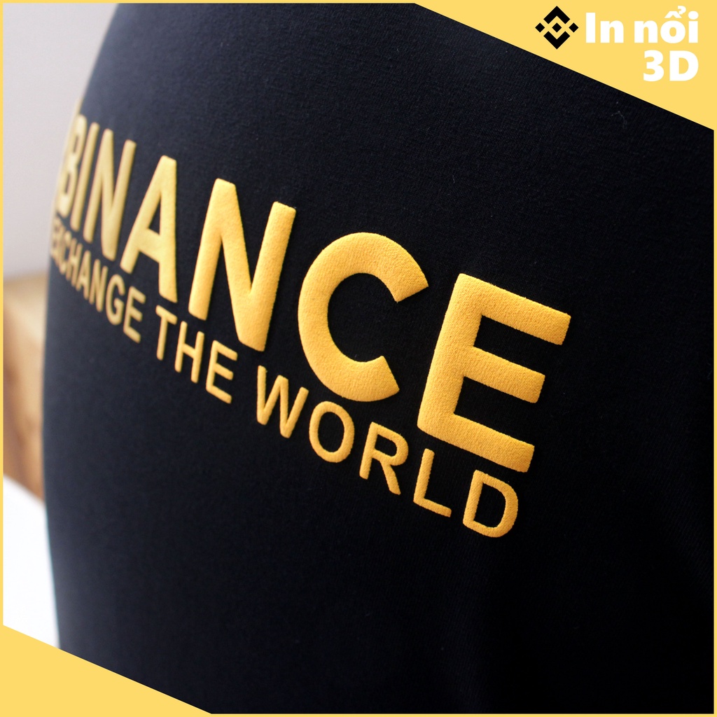 Áo Binance cổ tròn 3D  BNB, Bitcoin BTC, Ethereum ETH, Polkadot DOT, Near, Solana SOL, Crypto, HODL, Trade