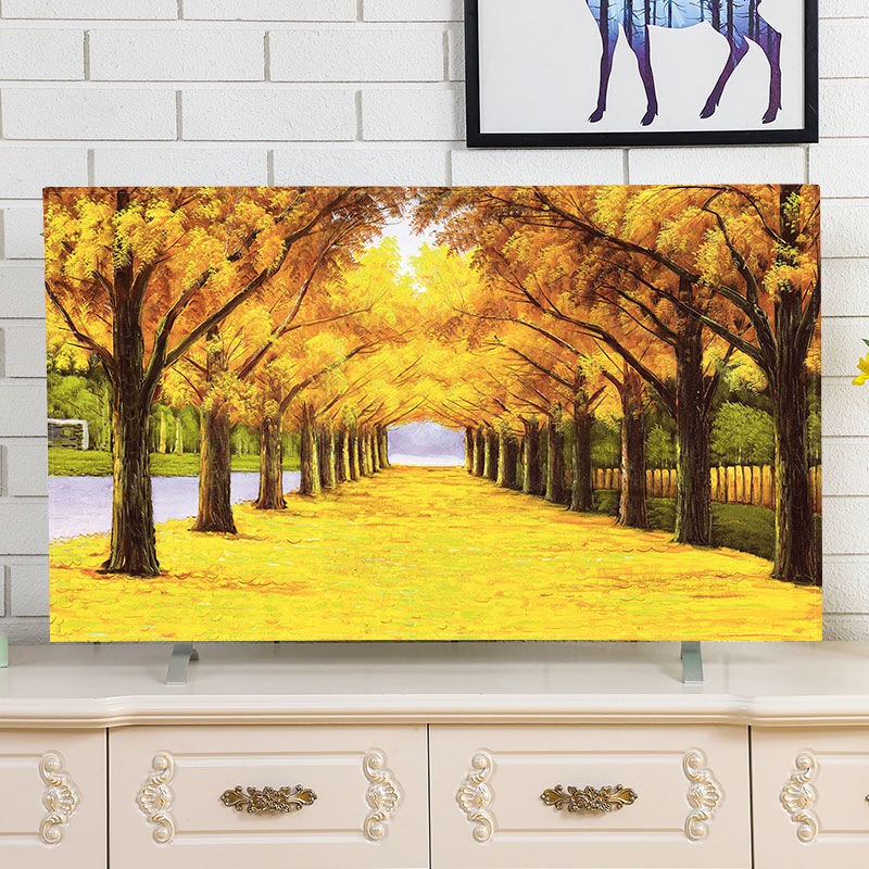 ♂ Nắp TV màn hình cong LCD 55 inch che bụi không cần tháo nắp treo TV để bàn 65 inch