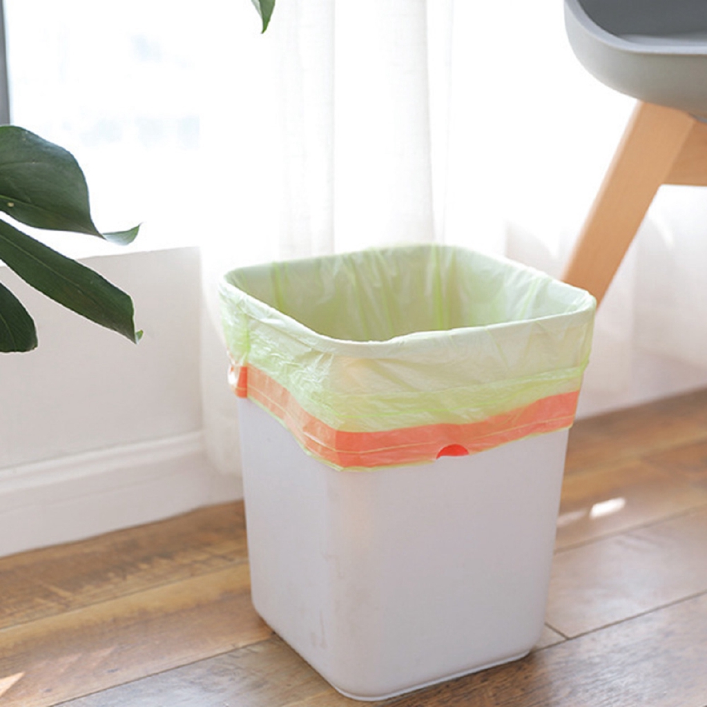 Cuộn Túi Đựng Rác Bằng Nhựa Dày Có Dây Rút Tiện Dụng Cho Nhà Bếp