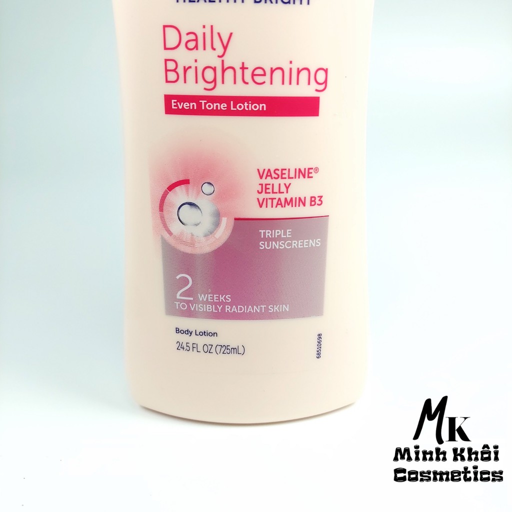 Sữa dưỡng thể trắng da chống nắng VASELINE HEALTHY WHITE 725ml (Chính hãng)