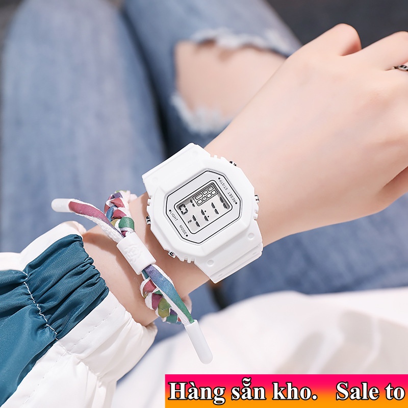 [SẴN KHO] ĐỒNG HỒ THỂ THAO NAM NỮ SPORT WATCH VUÔNG WATER RESIST THỂ THAO CAO CẤP
