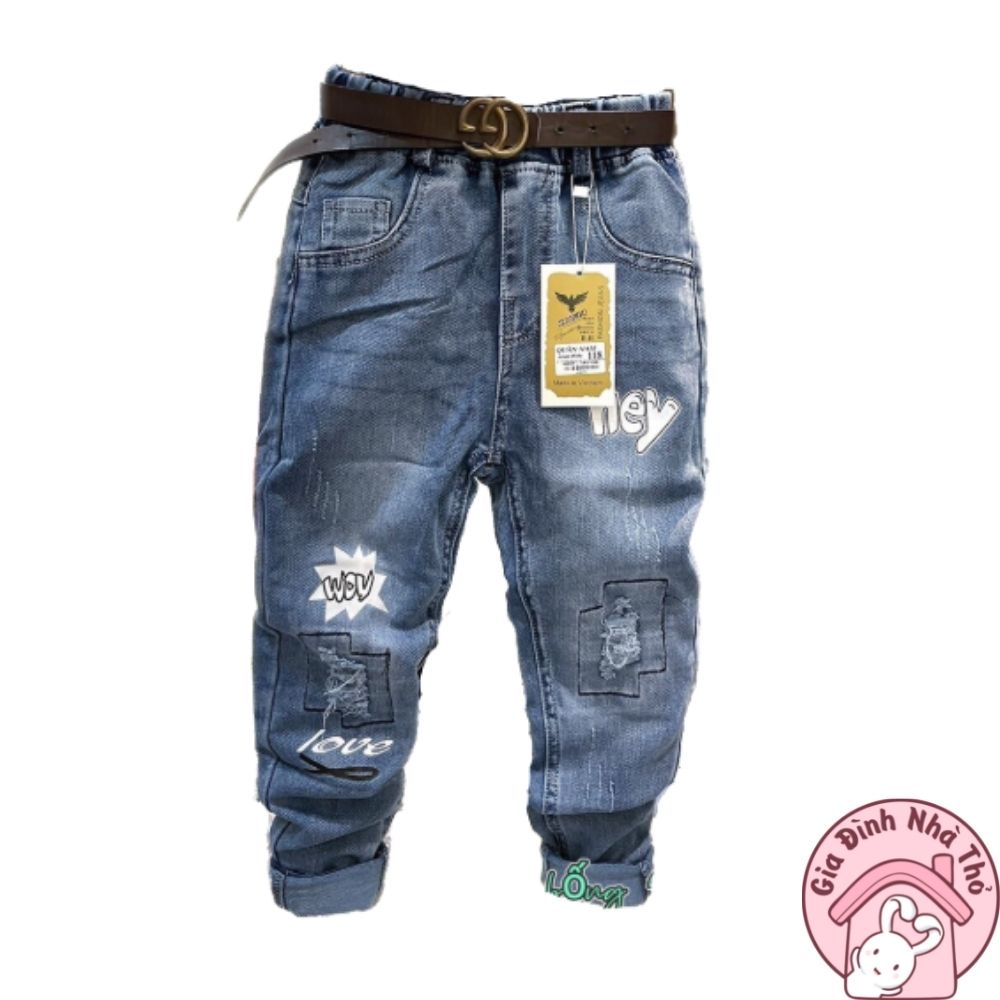 (10-42kg) (Xả kho) Quần bò jean dài cao cấp cho bé trai đi học đi chơi (Khách chọn màu – Mẫu giao ngẫu nhiên) - HÀNG MỚI