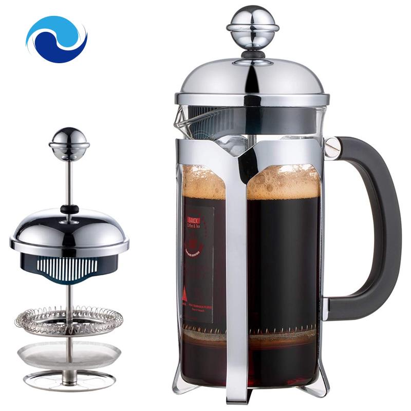 Máy Nén Cà Phê Pháp (34 Oz) Hệ Thống Ép Cà Phê Bằng Thủy Tinh Dày Bền Dễ Lau Chùi
