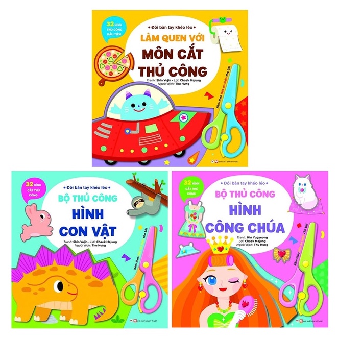 Sách - Combo Đôi Bàn Tay Khéo Léo - Tặng Kèm Chiếc Kéo An Toàn (Bộ 3 Cuốn)