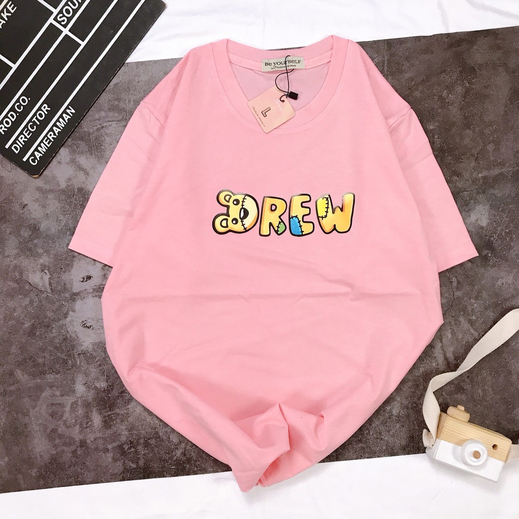 - ÁO THUN TAY NGẮN DREW UNISEX ĐỦ SIZE M L XL HÌNH THẬT TỰ CHỤP