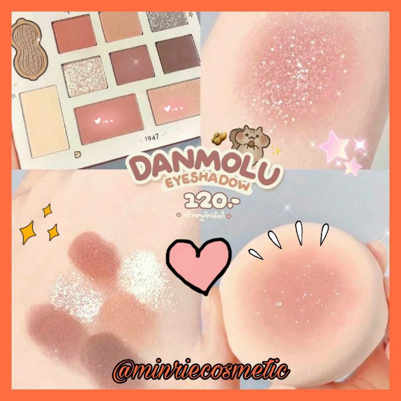 Bảng mắt Danmolu 10 ô lì và nhũ mẫu mới siêu Cute