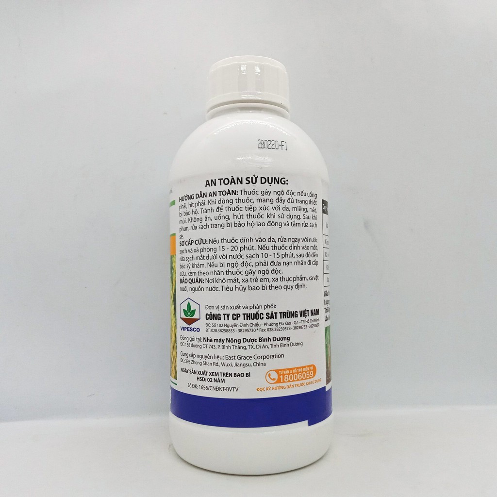 Thuốc Trừ Nấm Bệnh Vivil 5SC  đặc tri thán thư khô vằn, vàng lá, lem lép hạt