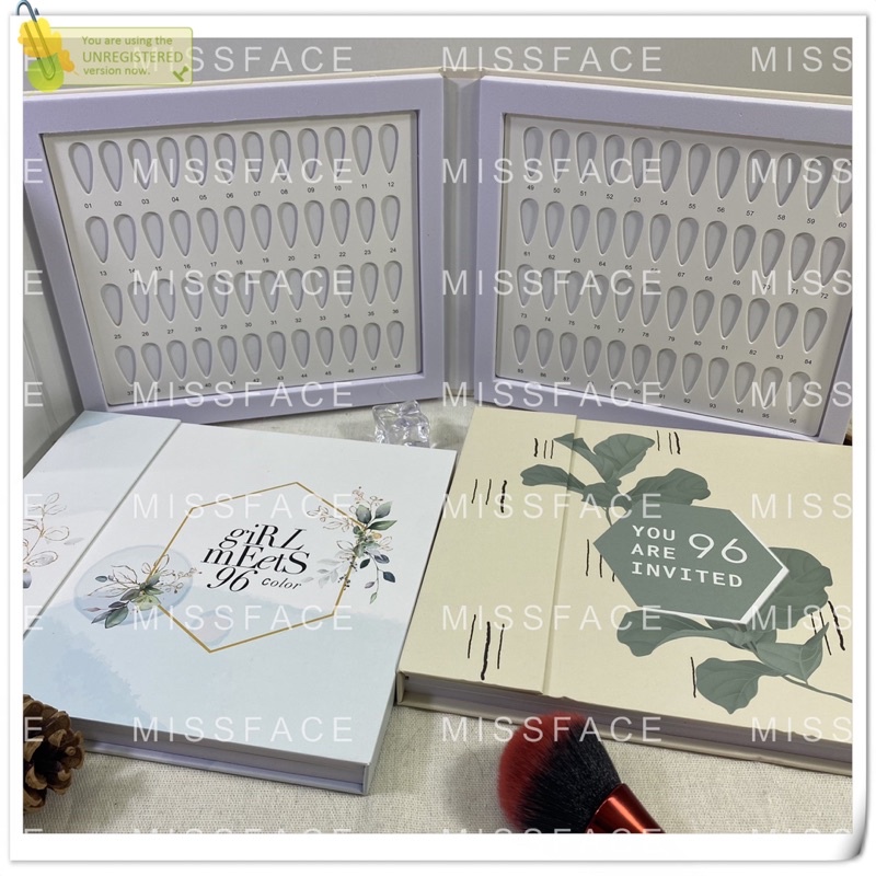 Sổ trưng mẫu móng hàn quốc 96 ô _ sổ trưng màu sơn