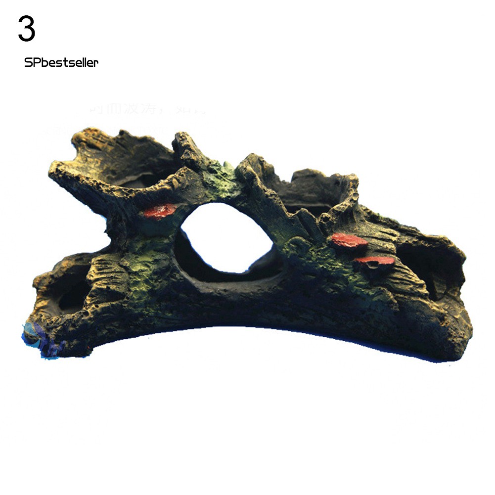 Hang động bằng gỗ nhân tạo thiết kế chân thực dùng trang trí bể cá