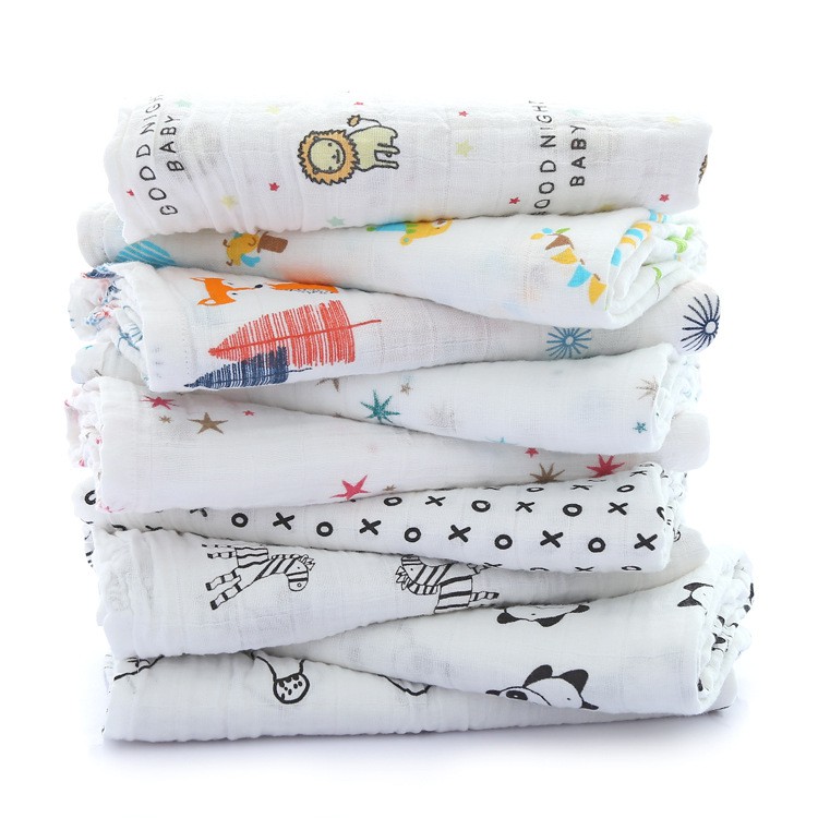 Khăn đa năng cho bé Muslin Swaddles 120x120cm 100% organic cotton