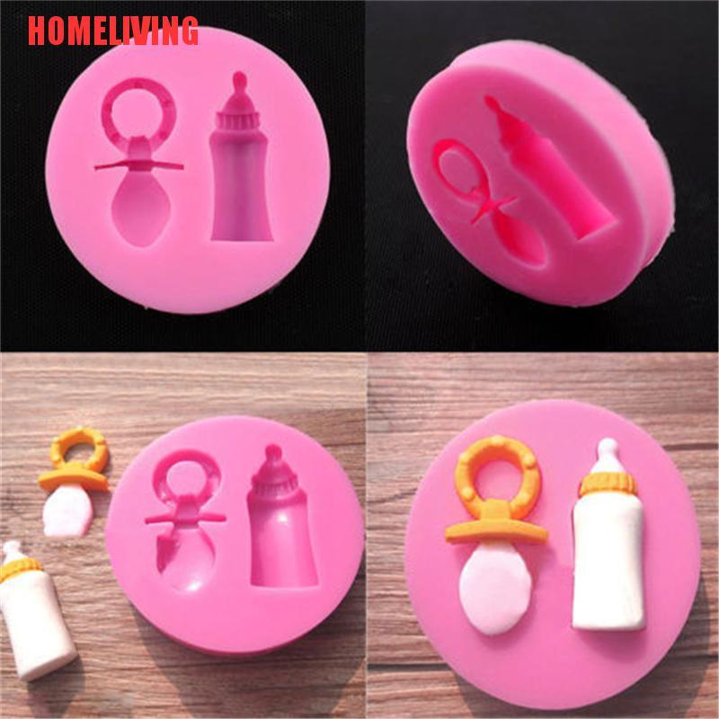 1 Khuôn Silicone Làm Bánh Kẹo Hình Bình Sữa Em Bé Trang Trí