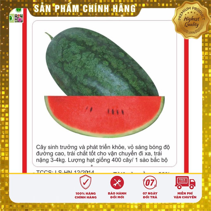 Hạt giống Dưa Hấu Đỏ 10 Hạt
