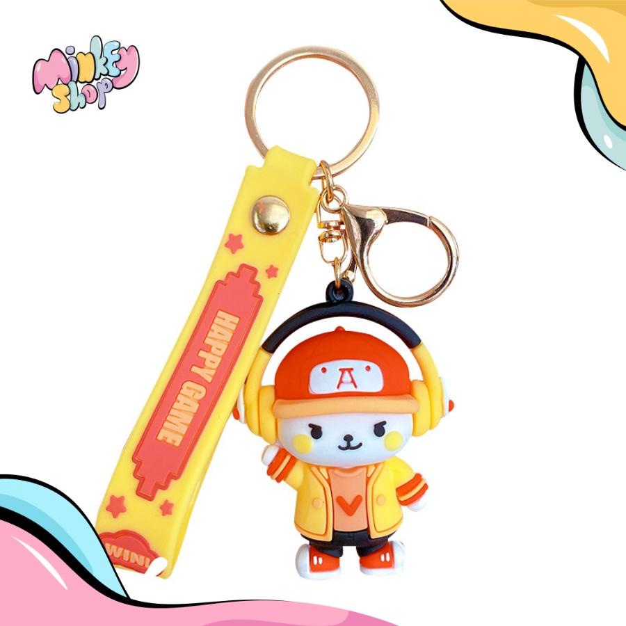 Móc Khoá Gấu HipHop Dễ Thương Đáng Yêu Phụ Kiện Túi Xách, Balo, Cặp Xách Cute 02MKG-MInkey
