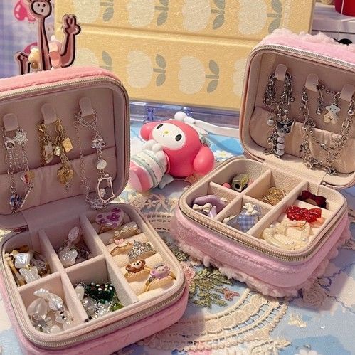 Hộp Đựng Trang Sức Hình Hoạt Hình Cỡ Lớn Di Động Tiện Dụng