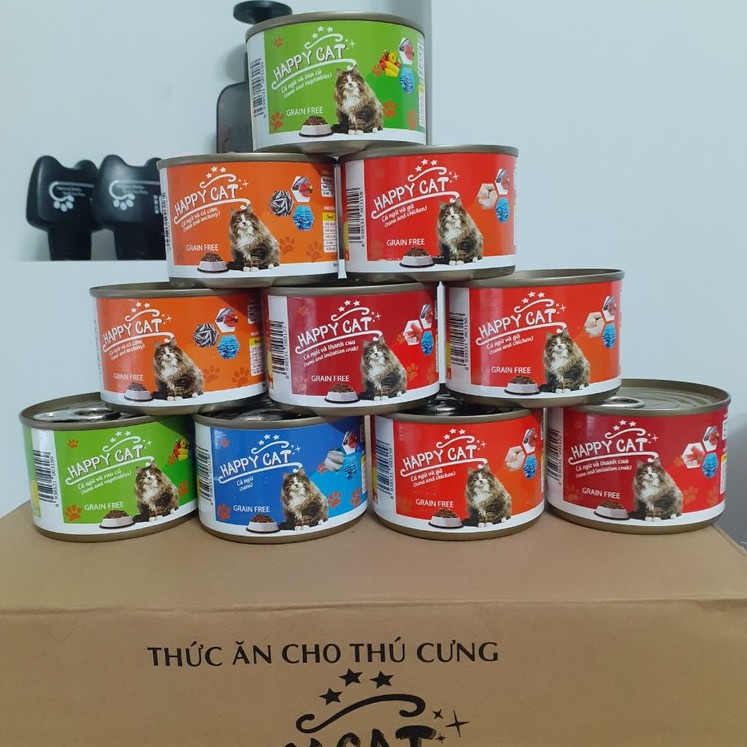 Thức ăn cho mèo pate Happy Cat 160g-SIÊU TIẾT KIỆM cat happy!pate Happy cat