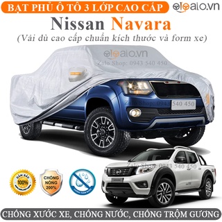 Bạt trùm che phủ dành cho xe Nissan Navara vải dù oxford 3 lớp cao cấp - OTOALO