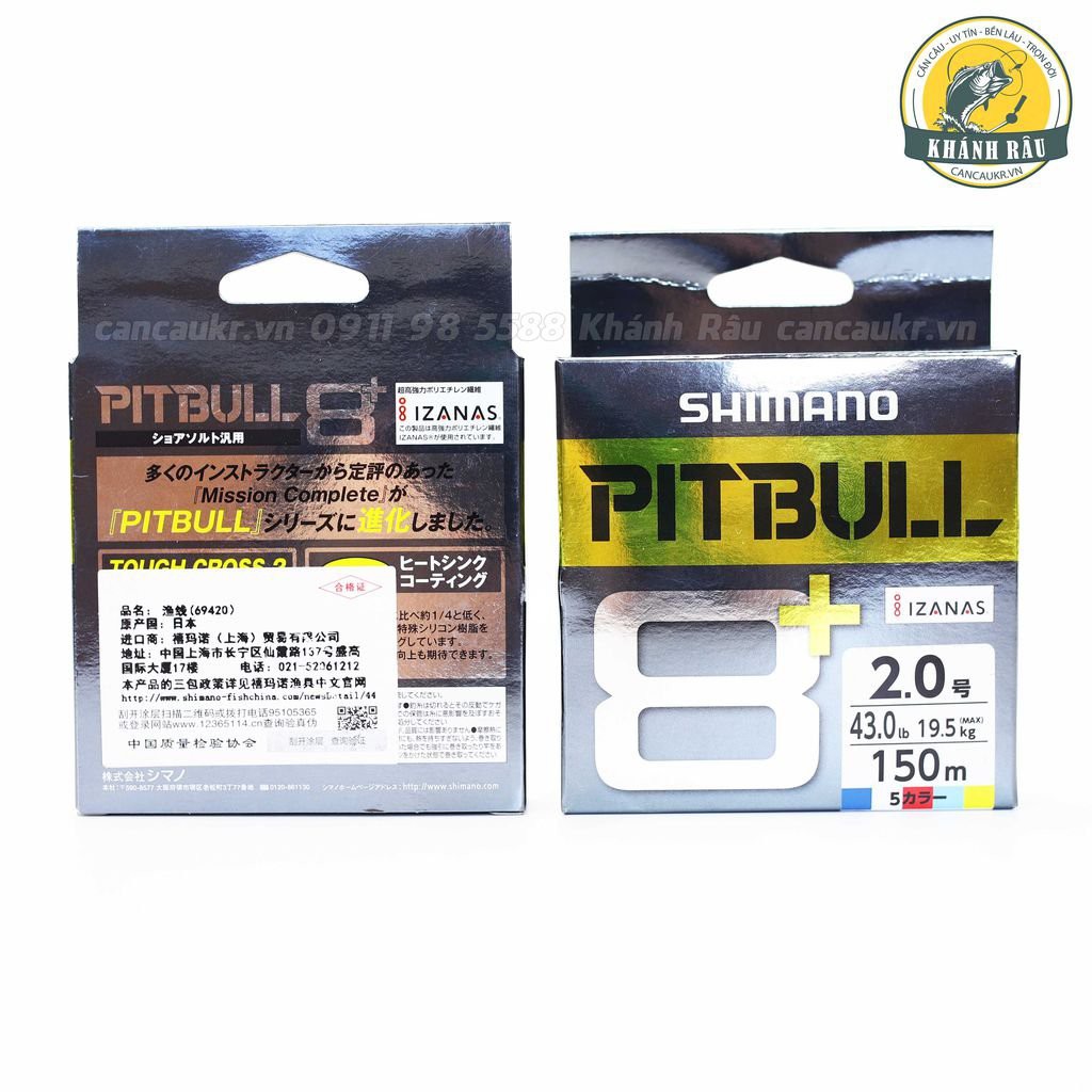 Dây Dù PE X8+ Pitbull Shimano M51T 150m Mới