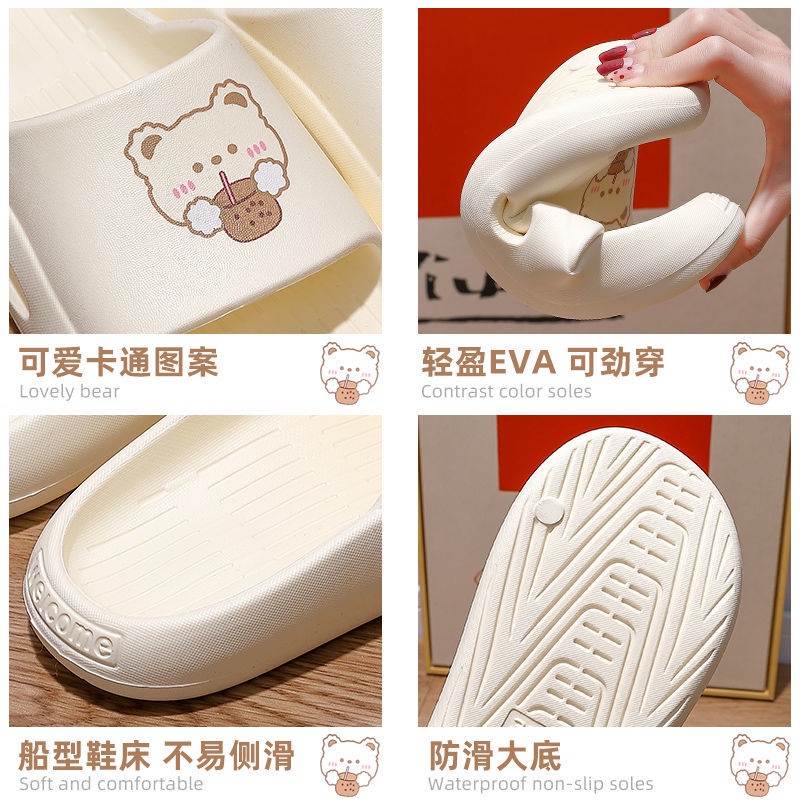Dép lê Dép Đi Trong Nhà Chống Trượt Kiểu Hoạt Hình Đáng Yêu Hợp Thời Trang Hè