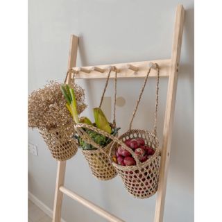 Giỏ cói đựng chai nước, treo hoa...