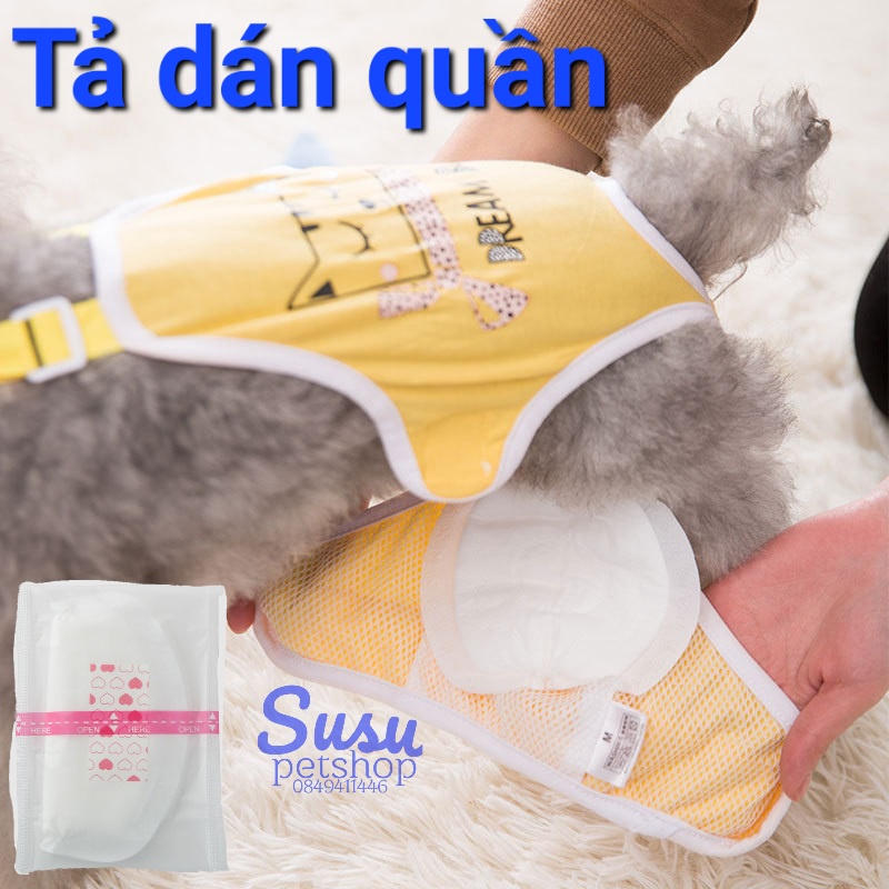 1 miếng- Bỉm tả quần cho chó mèo nhỏ HAHALE- 1 miếng