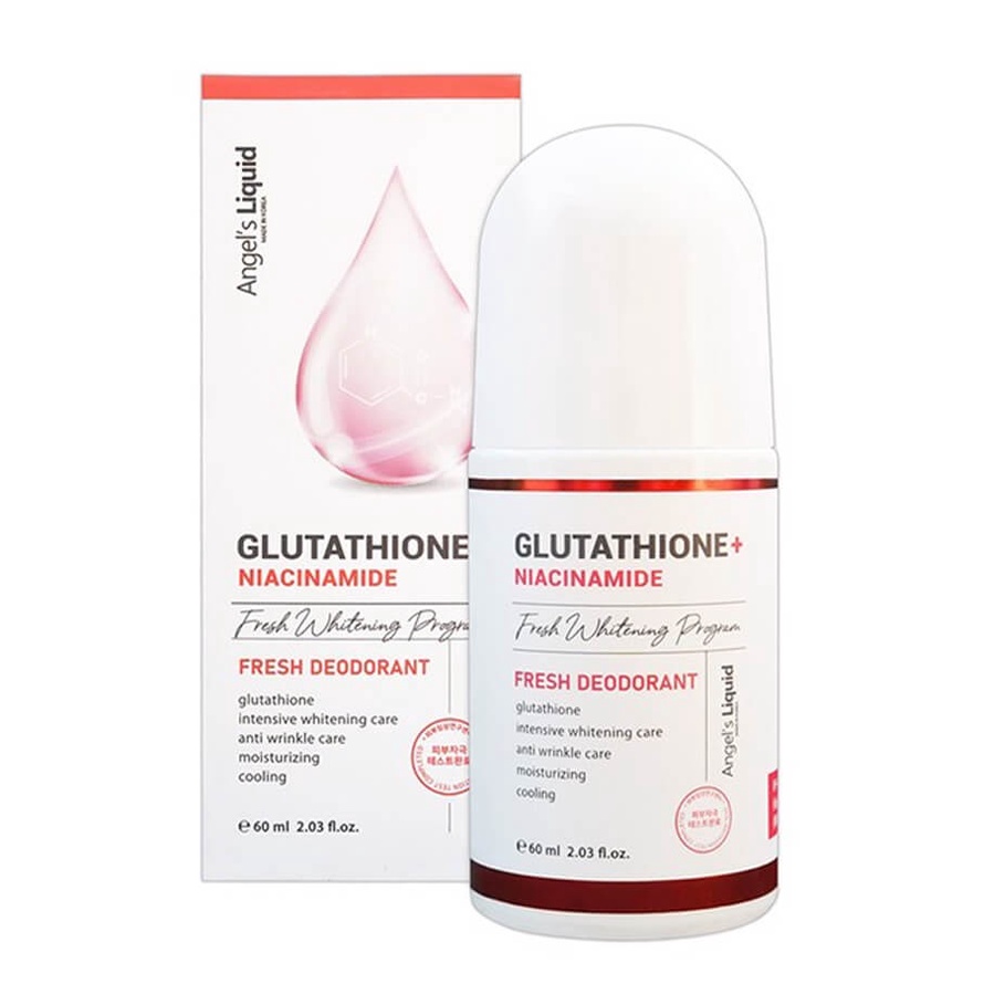 Lăn nách nữ giảm thâm ANGELS LIQUID Glutathione+Niacinamide Fresh Deodorant 60ml