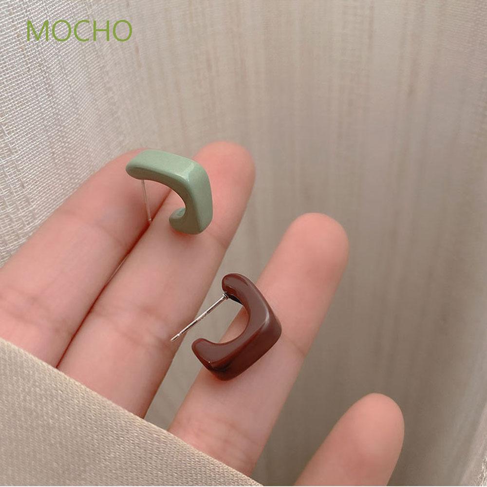 Bông Tai Acrylic Hình Vuông Màu Kẹo Đơn Giản Thời Trang Hàn Quốc Cổ Điển Cho Nữ