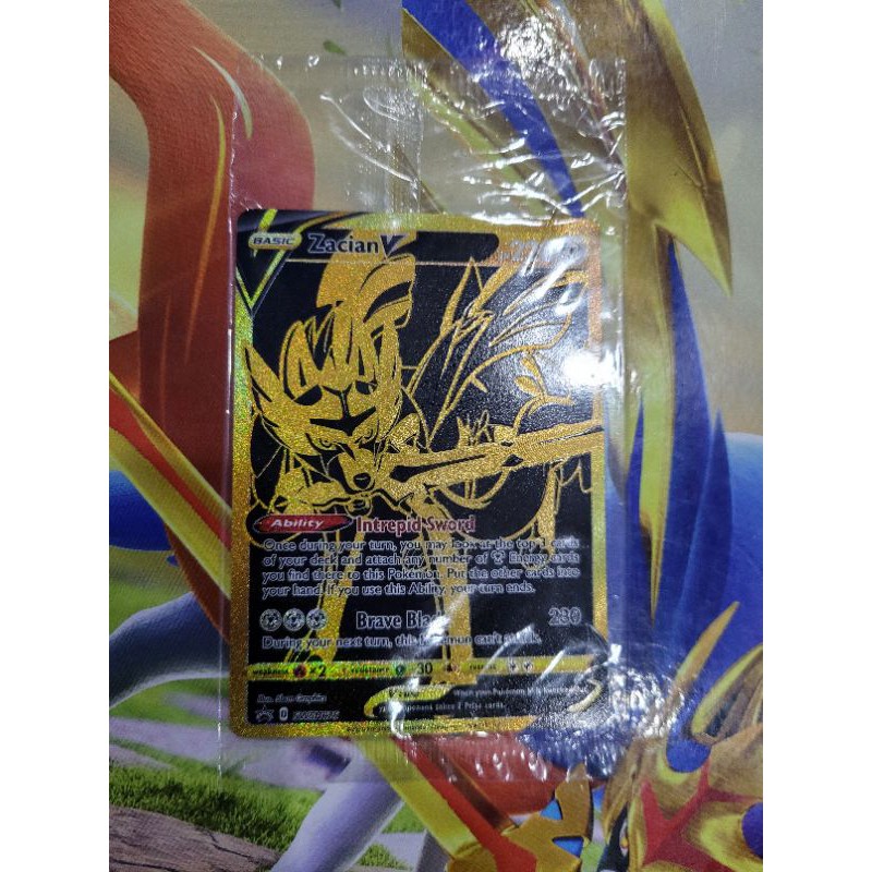 (Bản tiếng Anh) Thẻ bài Zacian V Promo Gold- Trading Card Game Pokemon TCG