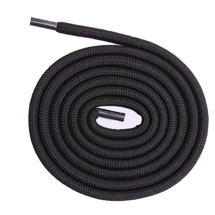 Dây Giầy Thể Thao Đen Bản Tròn - Dây Giầy Vải Tròn Trơn DÀI 120cm yog (1 DÂY)