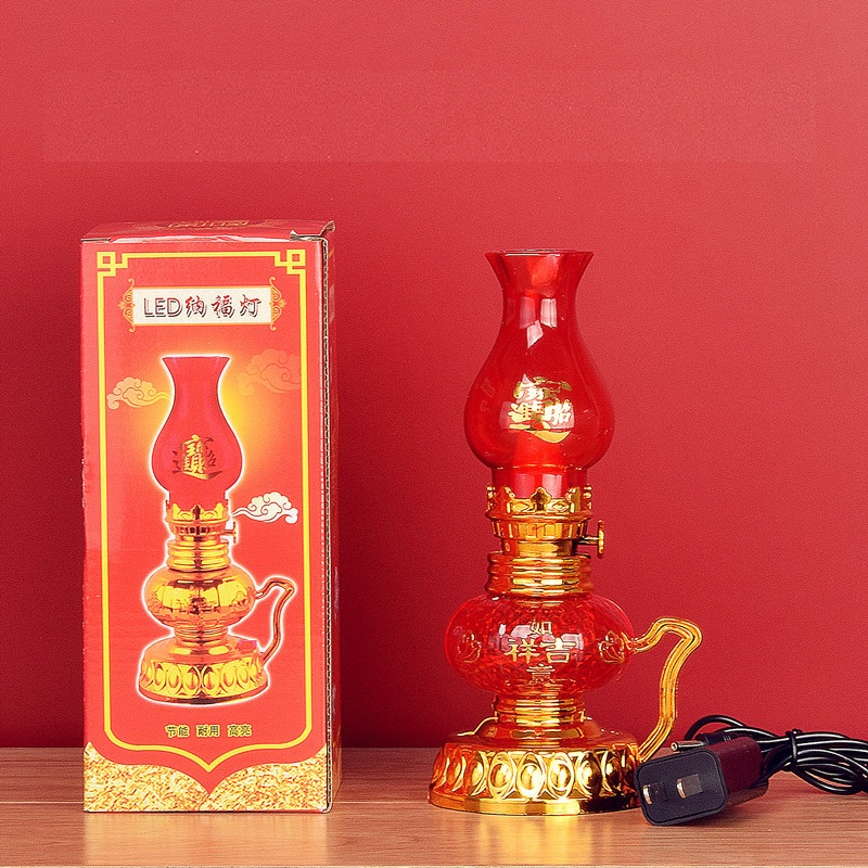 đèn dầu thờ cúng - đèn bàn thờ, đèn thờ cúng dùng cả pin và điện - đèn trang trí bàn thờ