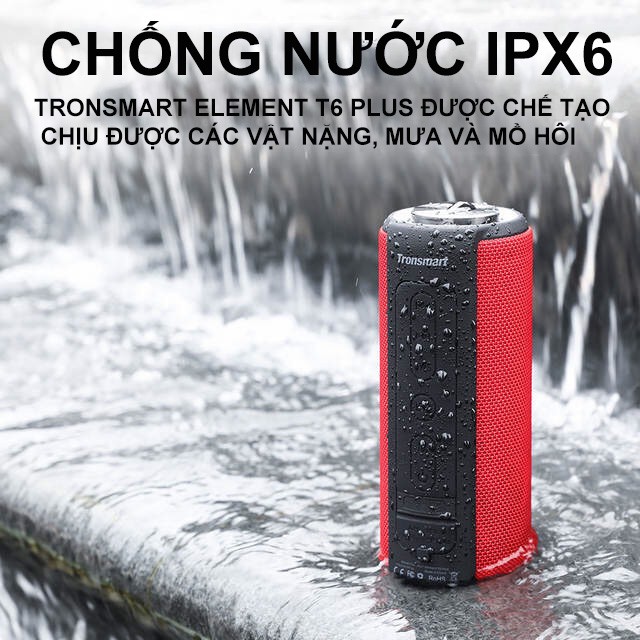 Loa Bluetooth 5.0 Tronsmart Element T6 Plus, Công Suất 40W, Âm Thanh Vòm 360 Độ - Hàng Chính Hãng