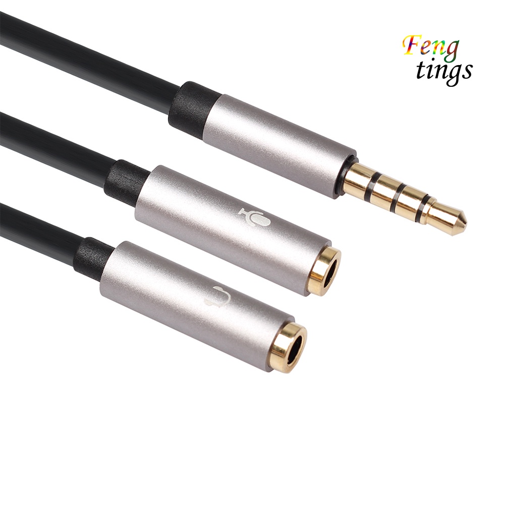 Dây Cáp Chuyển Đổi Âm Thanh Tai Nghe Và Mic Giắc Cắm 3.5mm Cho Điện Thoại