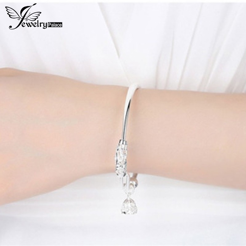 925 bảng Anh bạc vòng tay tinh tế hoa sen trang sức thời trang nữ