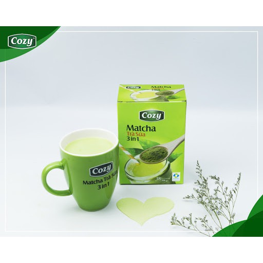 Trà Sữa Cozy Matcha 3in1 hộp 18 gói