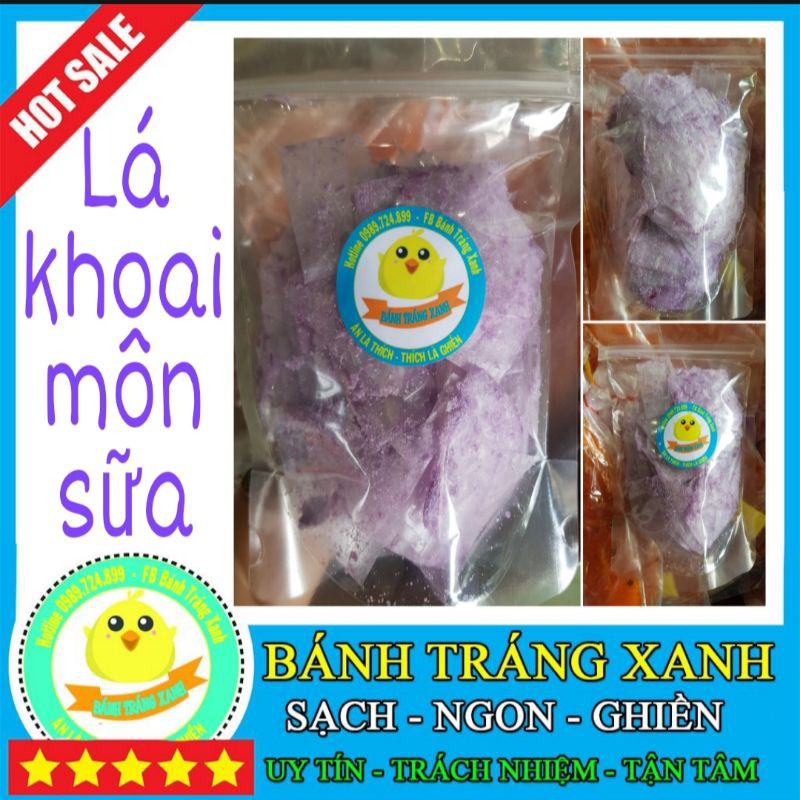 Bánh Tráng Lắc Khoai Môn Vị Sữa Túi Zip Trong